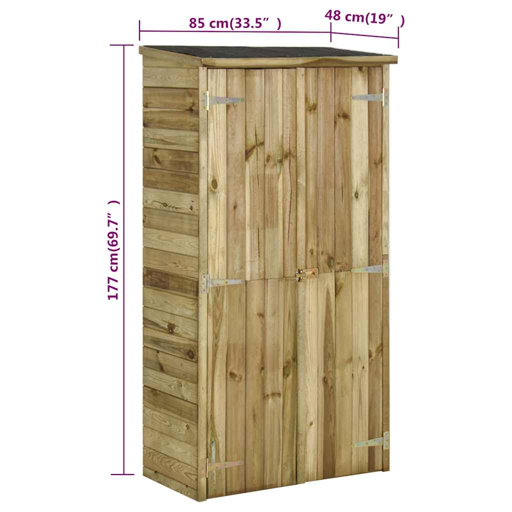 Geräteschuppen Kiefernholz 85×48×177 Cm