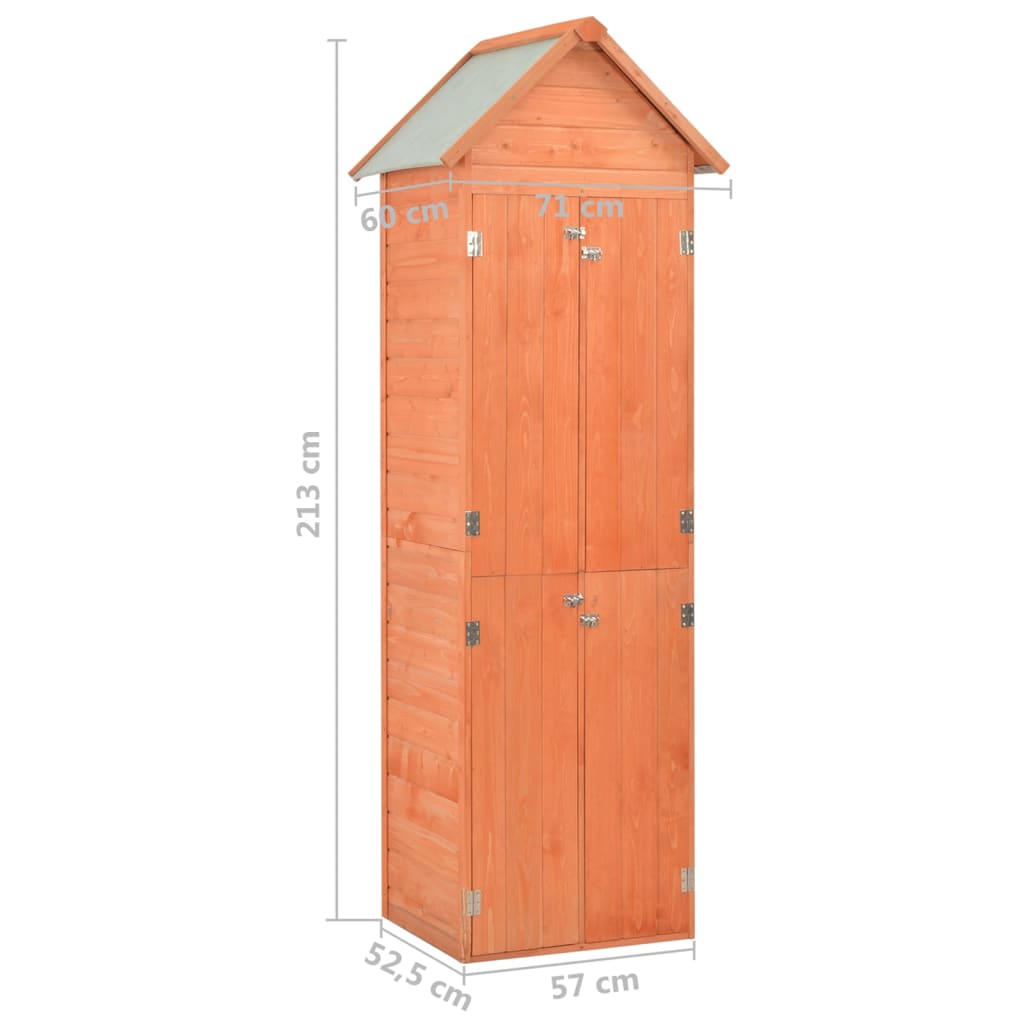 Garten-Geräteschuppen 71X60X213 Cm Holz