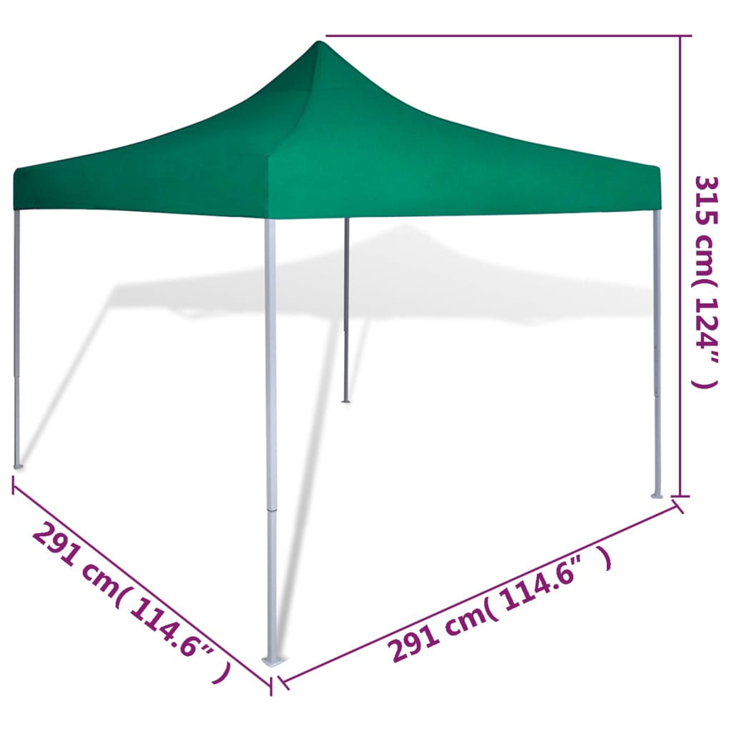 Faltzelt 3 X 3 M Grün