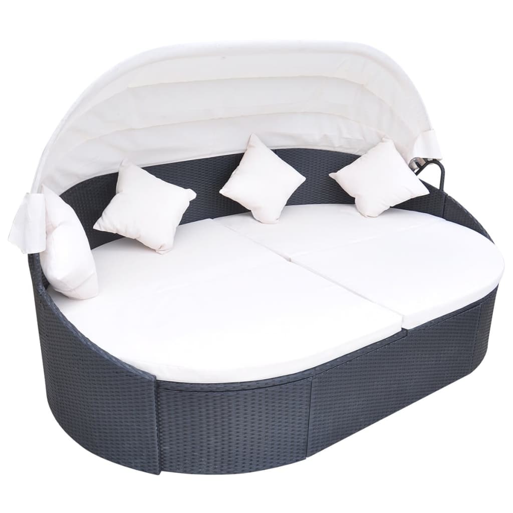Outdoor-Loungebett Mit Dach