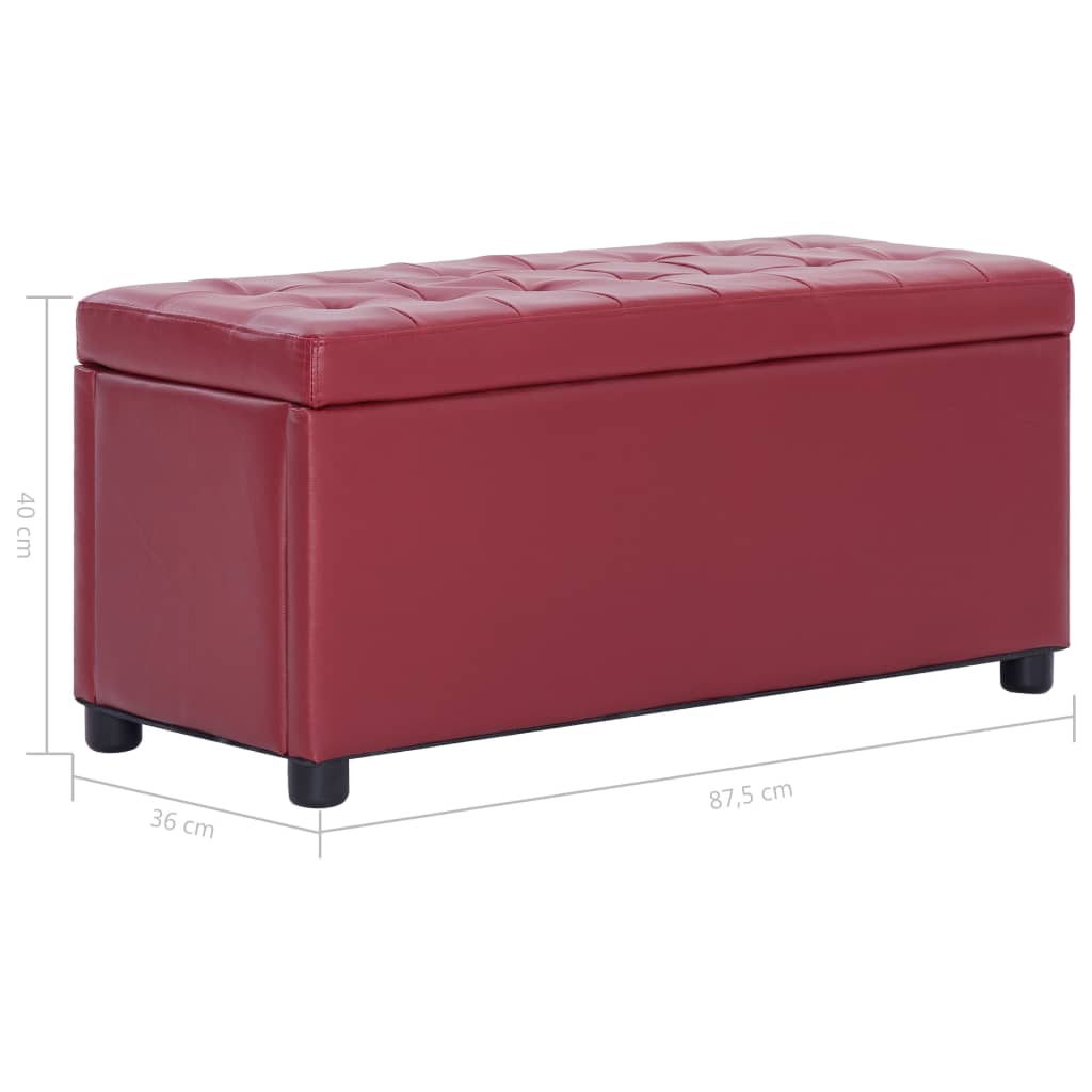 Ottoman Mit Stauraum 87,5 Cm Kunstleder