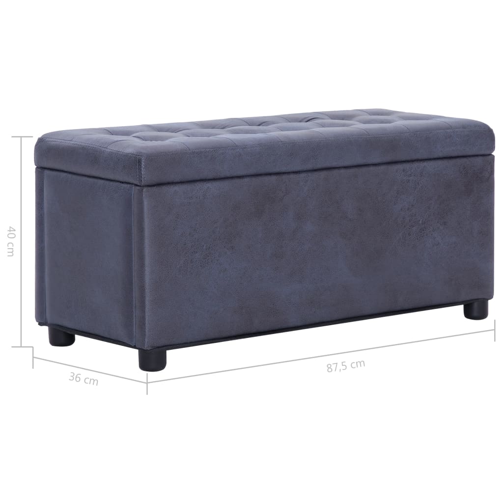 Ottoman Mit Stauraum 87,5 Cm Wildleder-Optik