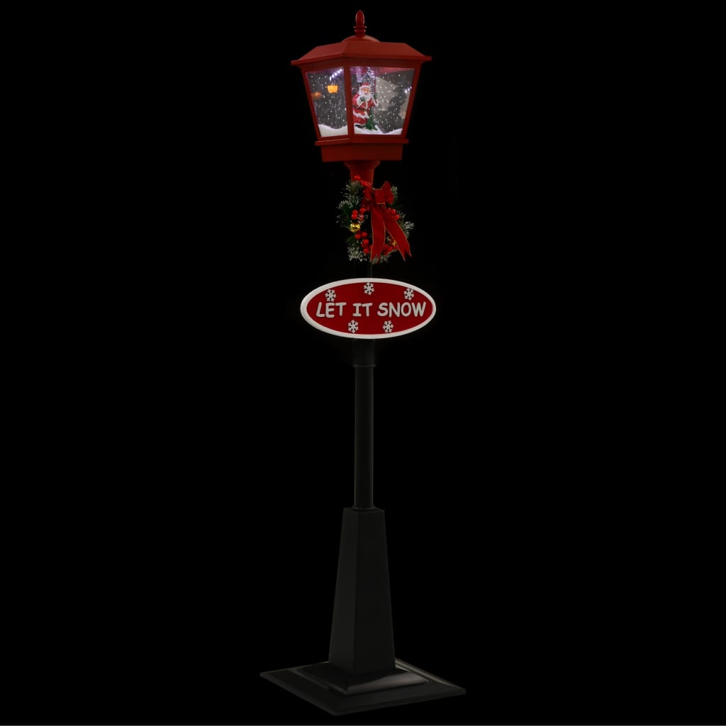 Weihnachts-Straßenlampe Mit Weihnachtsmann 81 X 40 X Pvc Schwarz Und Rot