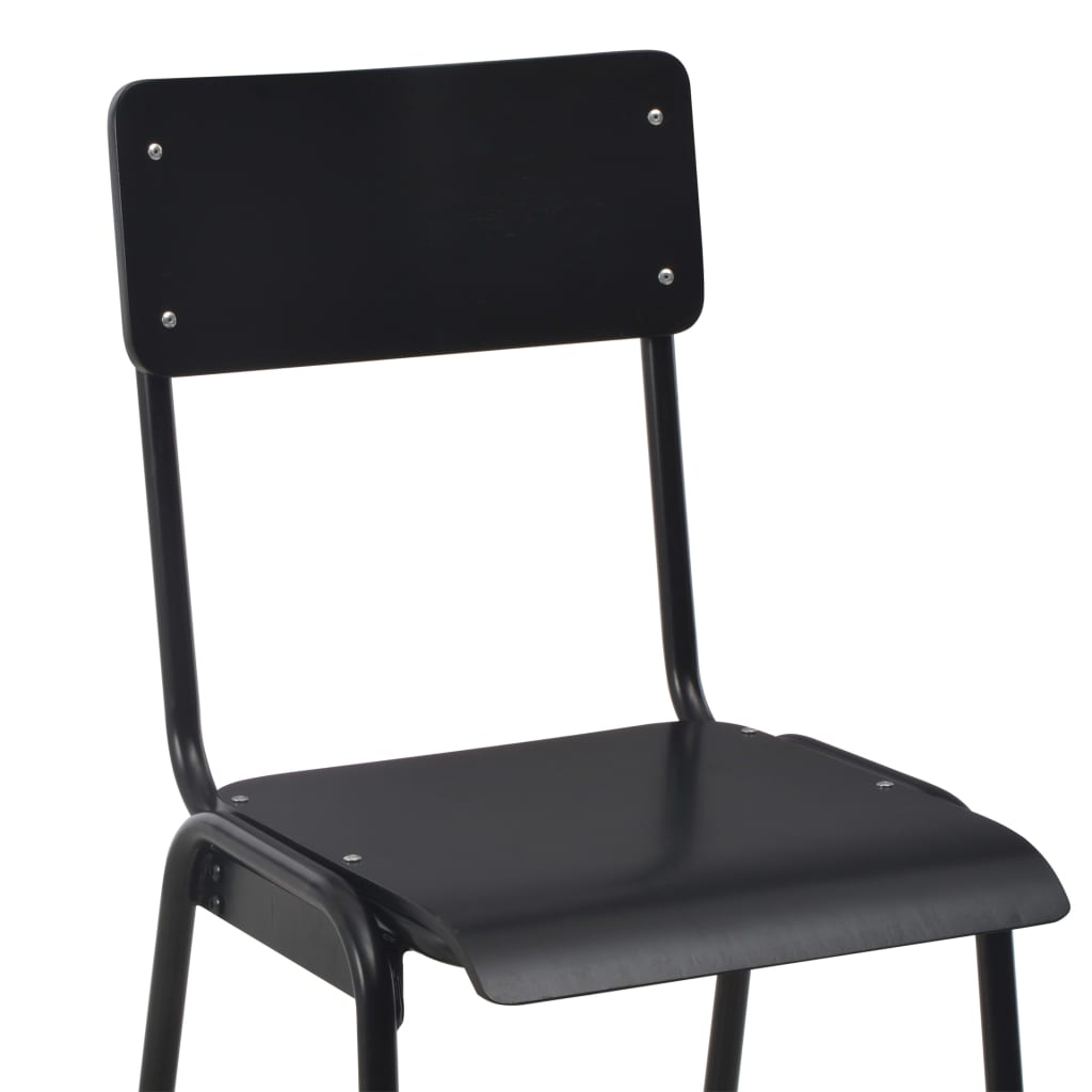 3-Teiliges Bar-Set Stahl Schwarz