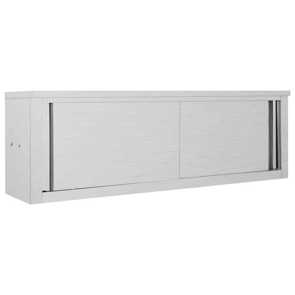 Wandhängeschrank Mit Schiebetüren 90×40×50 Cm Edelstahl