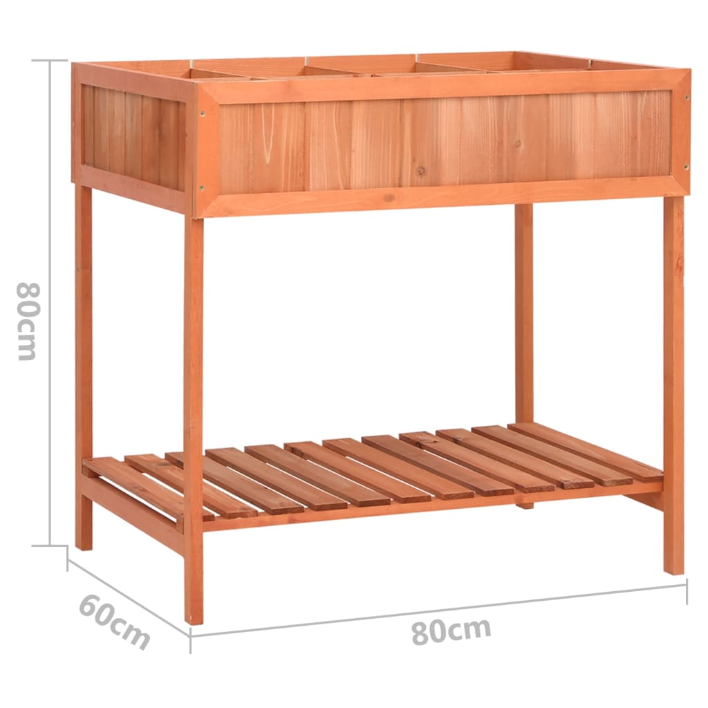 Pflanzgefäß Für Kräuter 80X60X80 Cm Massivholz Tanne Schwarz