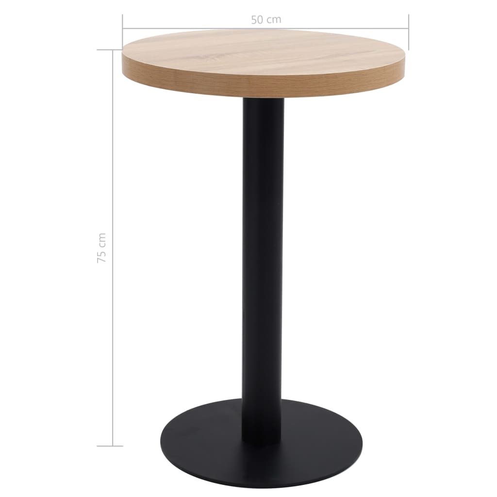 Bistrotisch Hellbraun 50 Cm Mdf