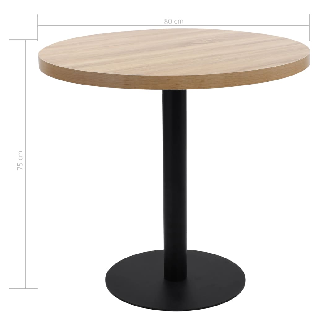 Bistrotisch Hellbraun 80 Cm Mdf