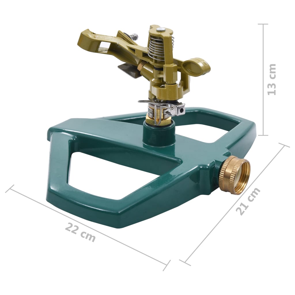 Rotierender Sprinkler Grün 21×22×13 Cm Metall