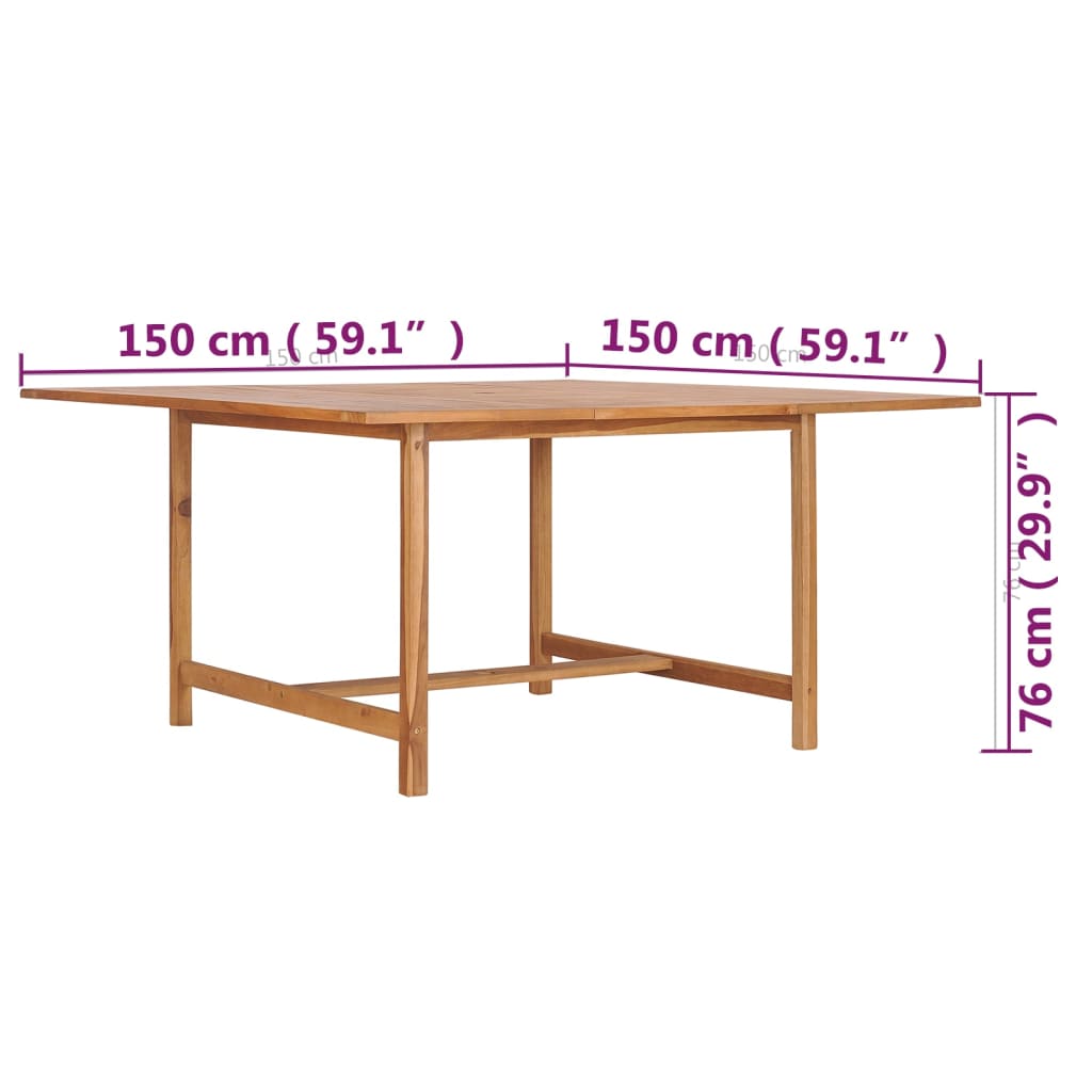 Gartentisch Massivholz Teak