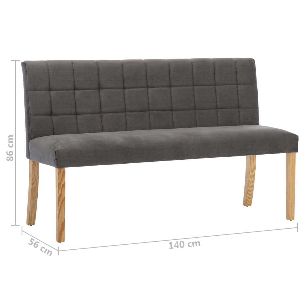 Bank 140 Cm Samt