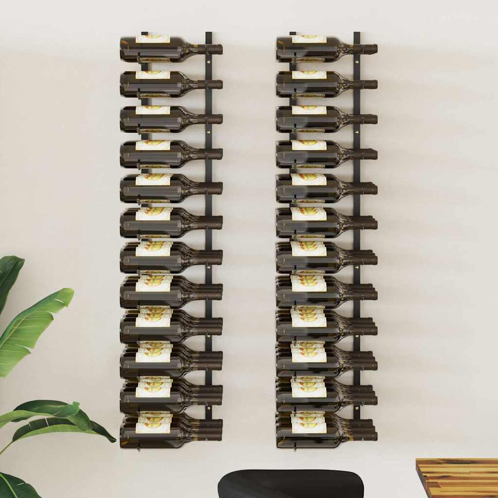 Wand-Weinregal Für 36 Flaschen 2 Stk. En Eisen
