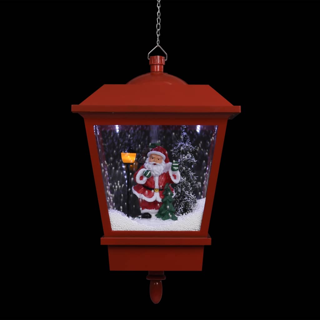 Weihnachts-Hängelampe Led-Licht Und Weihnachtsmann Rot 27×27×45 Schwarz Und Rot