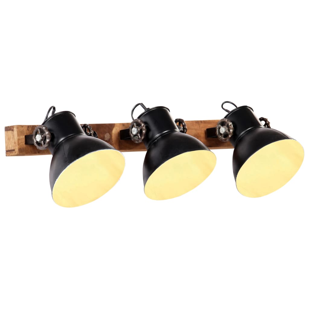 Wandlampe Industriestil 90X25 Cm E27 Schwarz