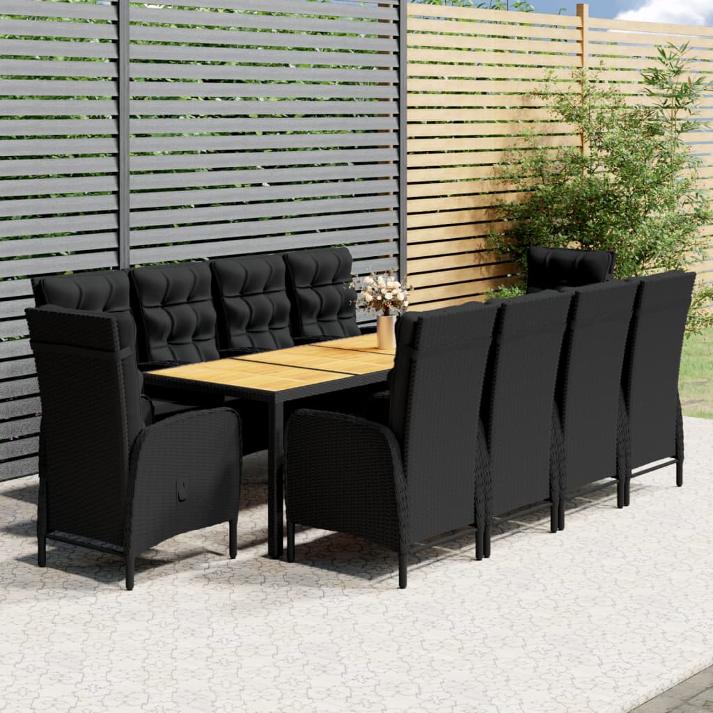 11-Tlg. Garten-Essgruppe Poly Rattan