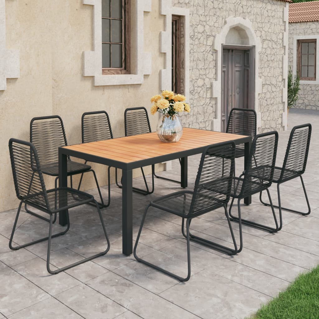 3-Tlg. Garten-Essgruppe Pvc Rattan