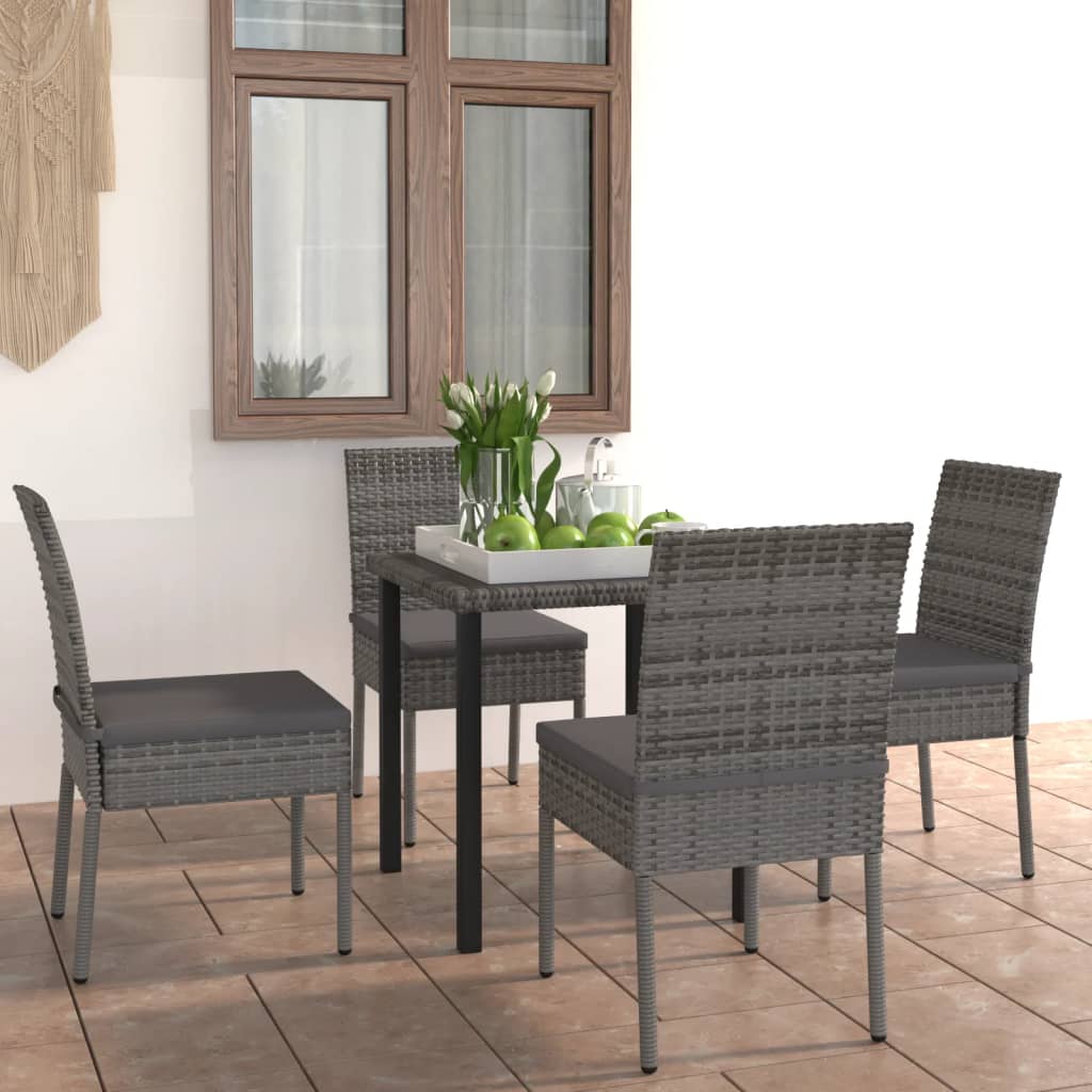 3-Tlg. Garten-Essgruppe Poly Rattan