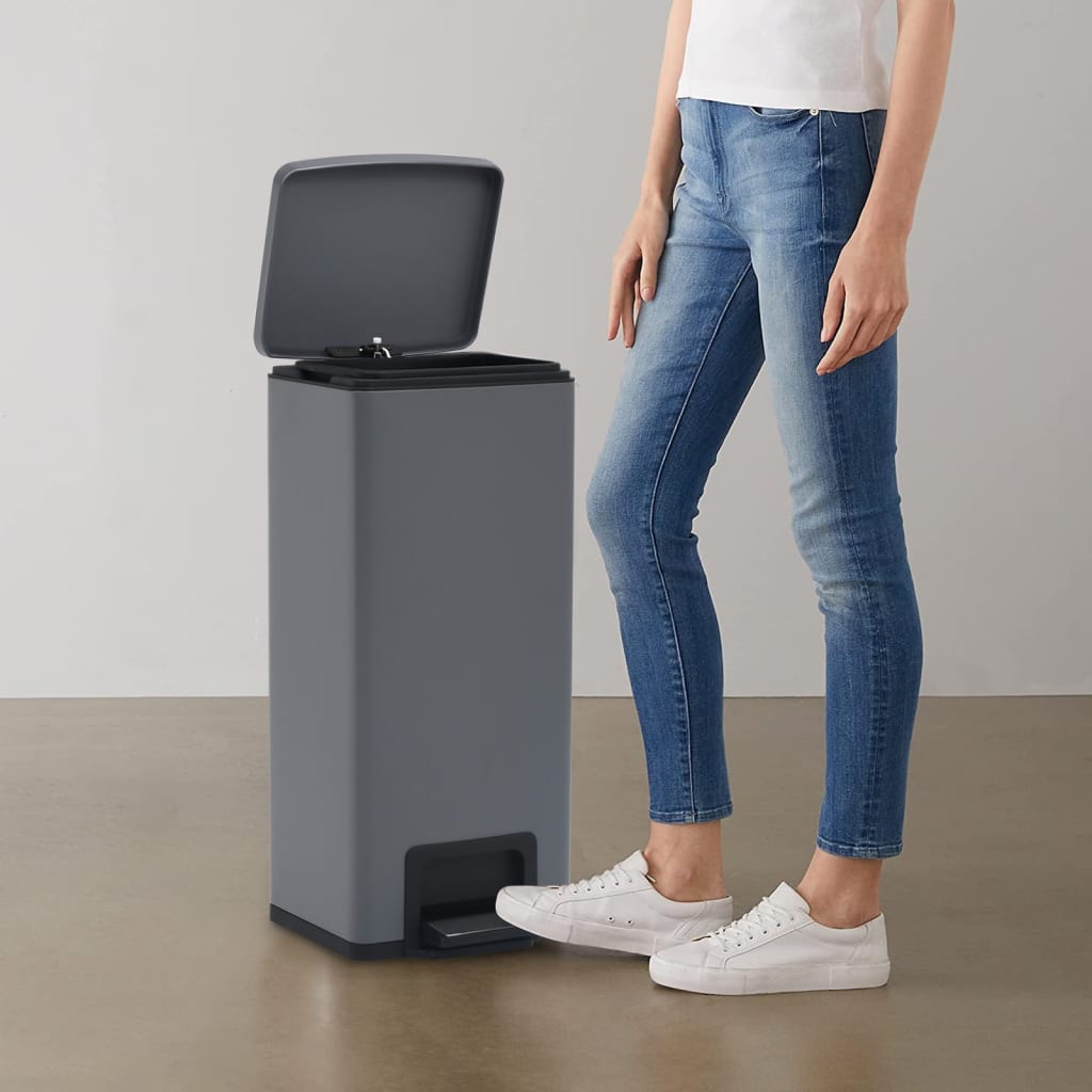 Mülleimer Mit Pedal Anti-Fingerabdruck 30 L N Edelstahl