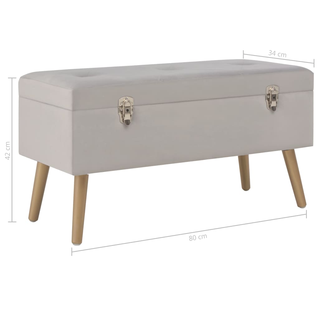 Bank Mit Stauraum 80 Cm Samt