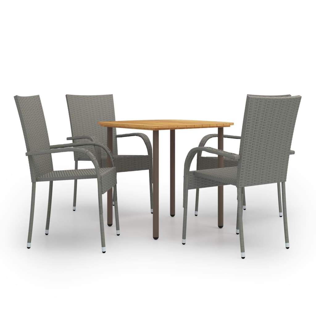 3-Tlg. Garten-Essgruppe Poly Rattan
