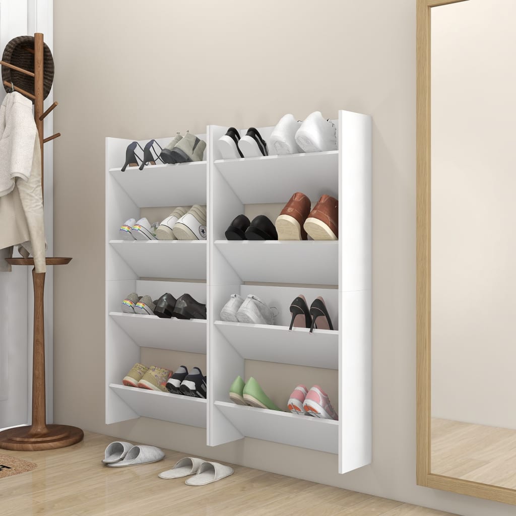 Wand-Schuhschrank Holzwerkstoff Weiß