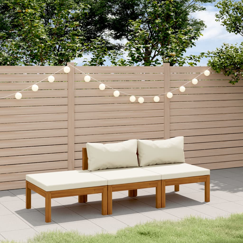 6-Tlg. Garten-Lounge-Set Mit Kissen Massivholz Akazie
