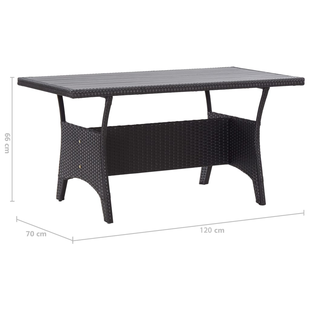 3-Tlg. Garten-Essgruppe Mit Kissen Poly Rattan