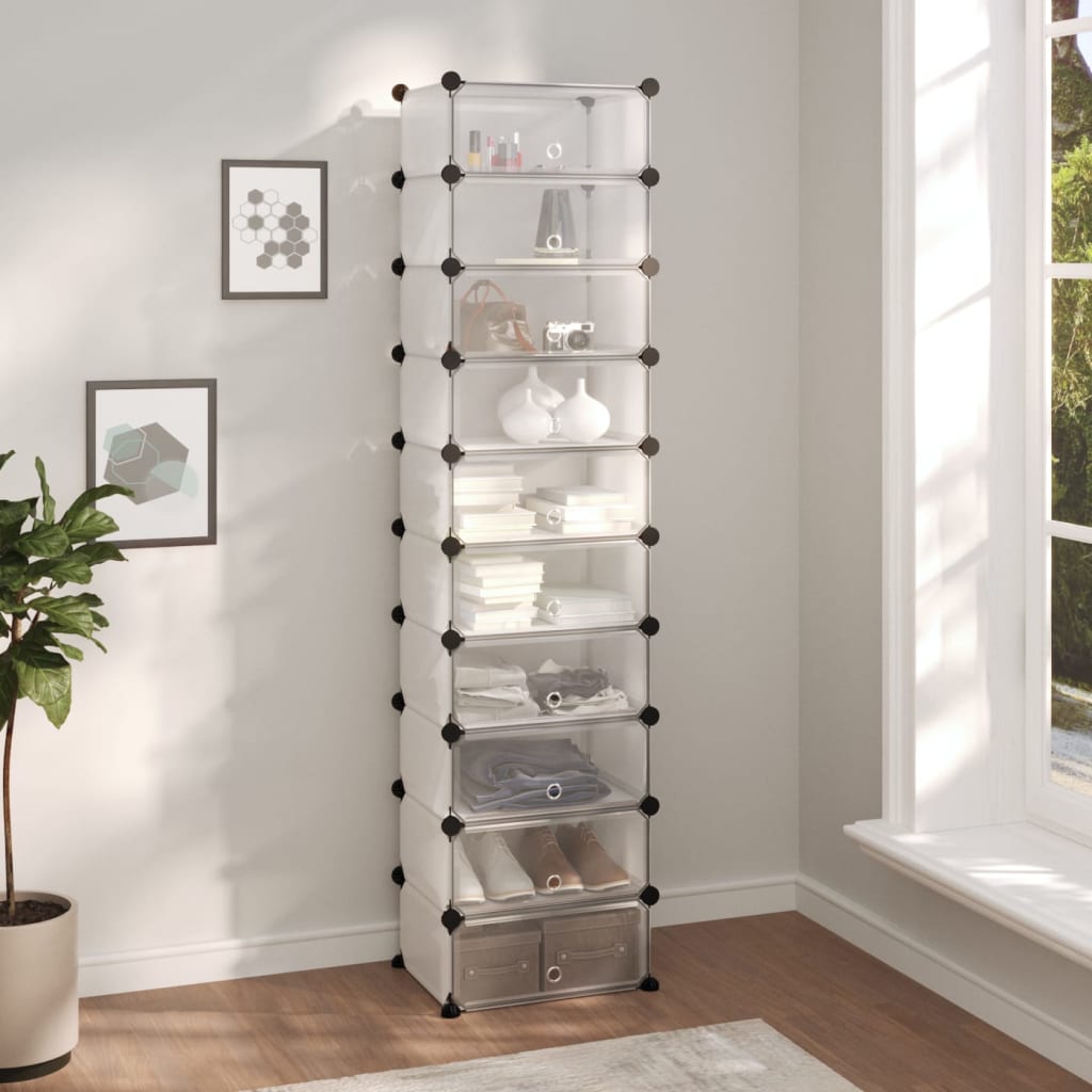 Schuhregal 44X31,5X153,5 Cm Pp Transparent