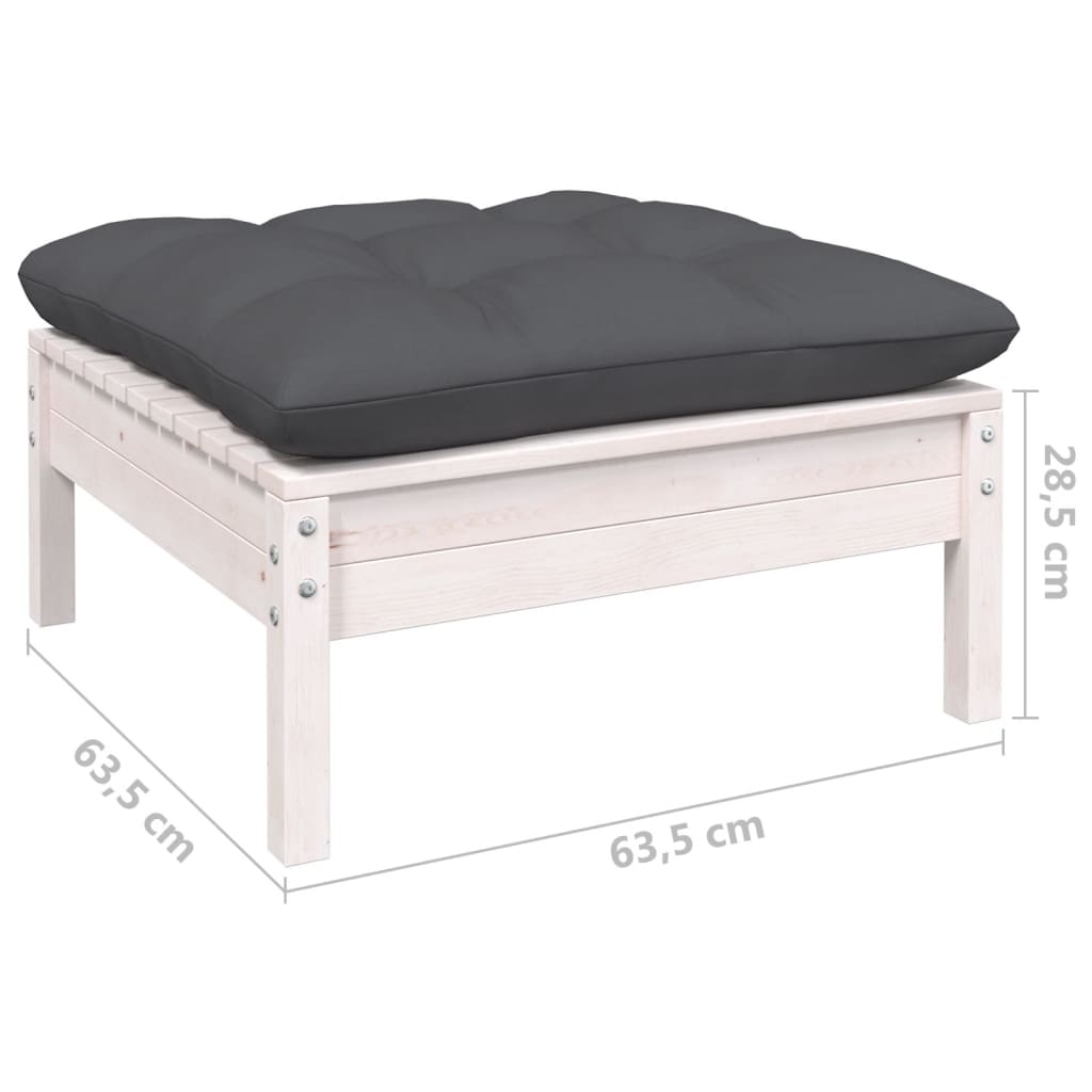 5-Tlg. Garten-Lounge-Set Mit Kissen Kiefernholz