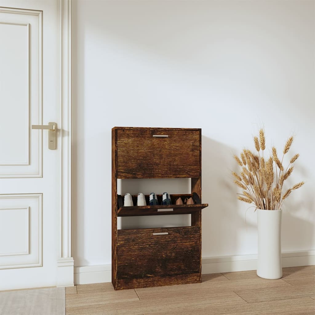 Schuhschrank 59X17X Holzwerkstoff Räuchereiche