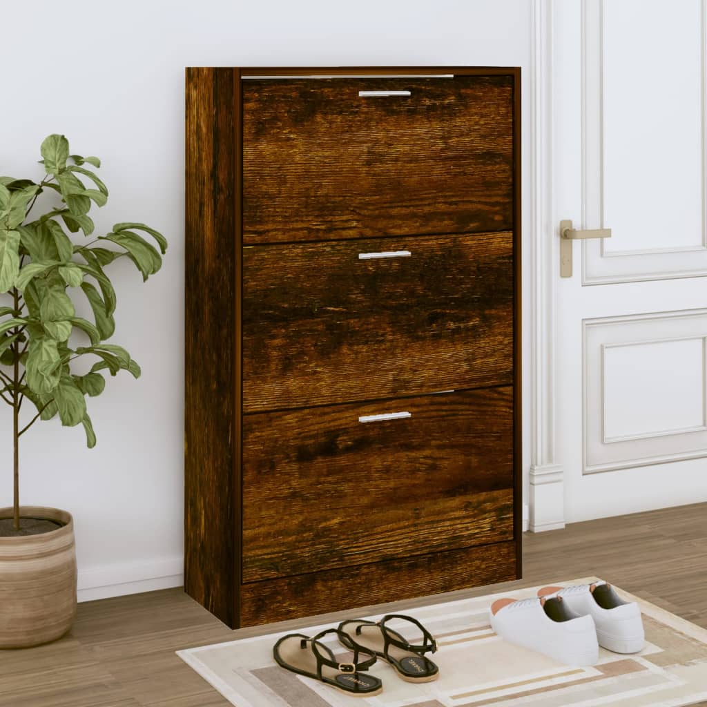 Schuhschrank Holzwerkstoff Räuchereiche
