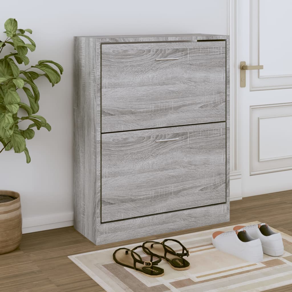 Schuhschrank Holzwerkstoff Grau Sonoma