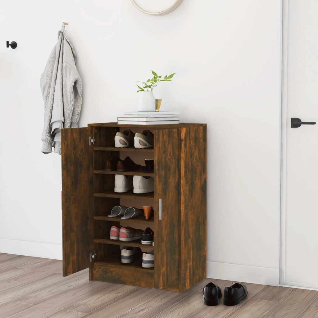 Schuhschrank Holzwerkstoff Räuchereiche