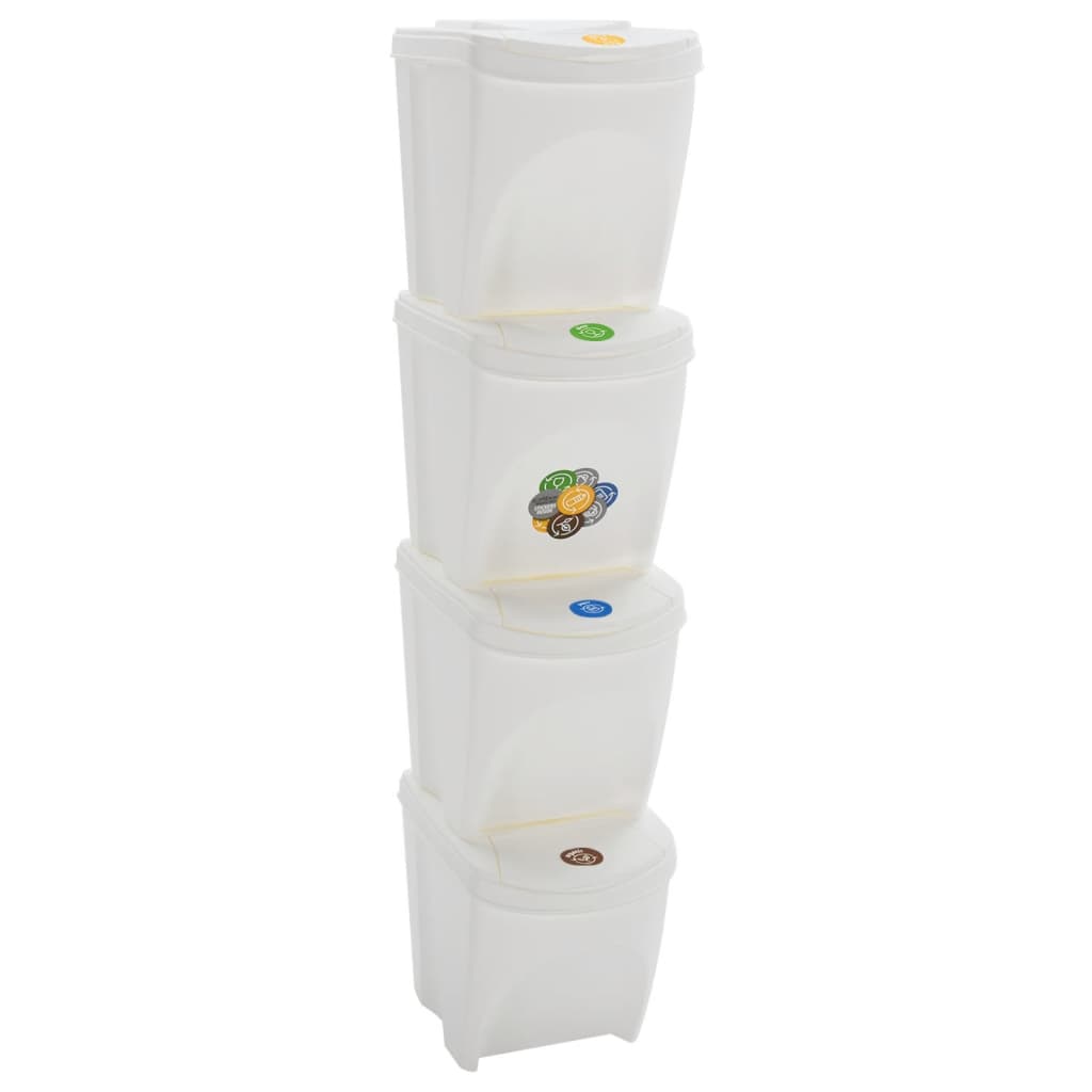 Stapelbare Mülleimer 3 Stk. 75 L