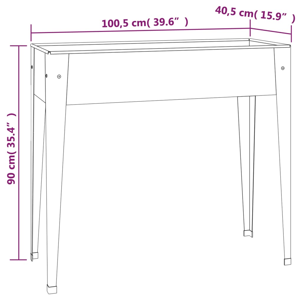 Pflanzkübel 100,5X40,5X90 Cm Verzinkter Stahl Anthrazit