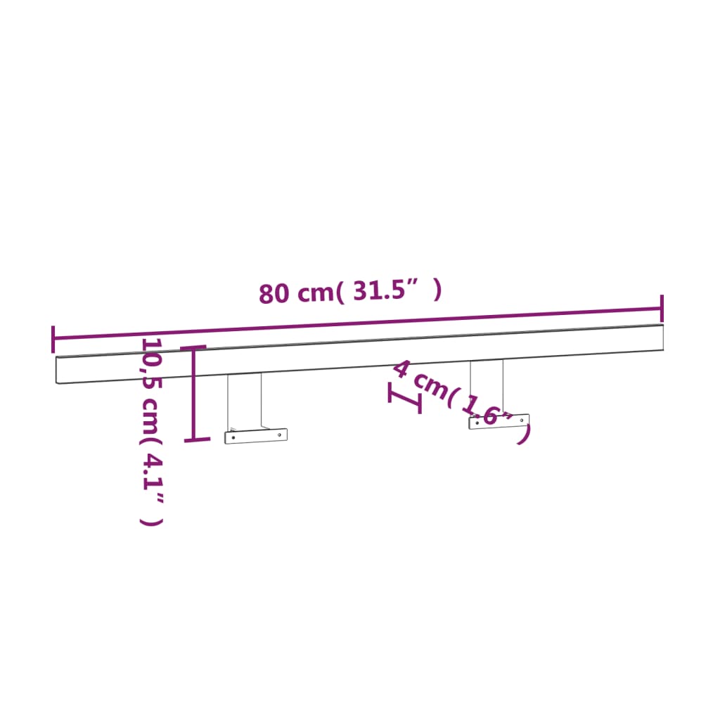 Led-Spiegelleuchte 13 W 80 Cm 3000 K Silber
