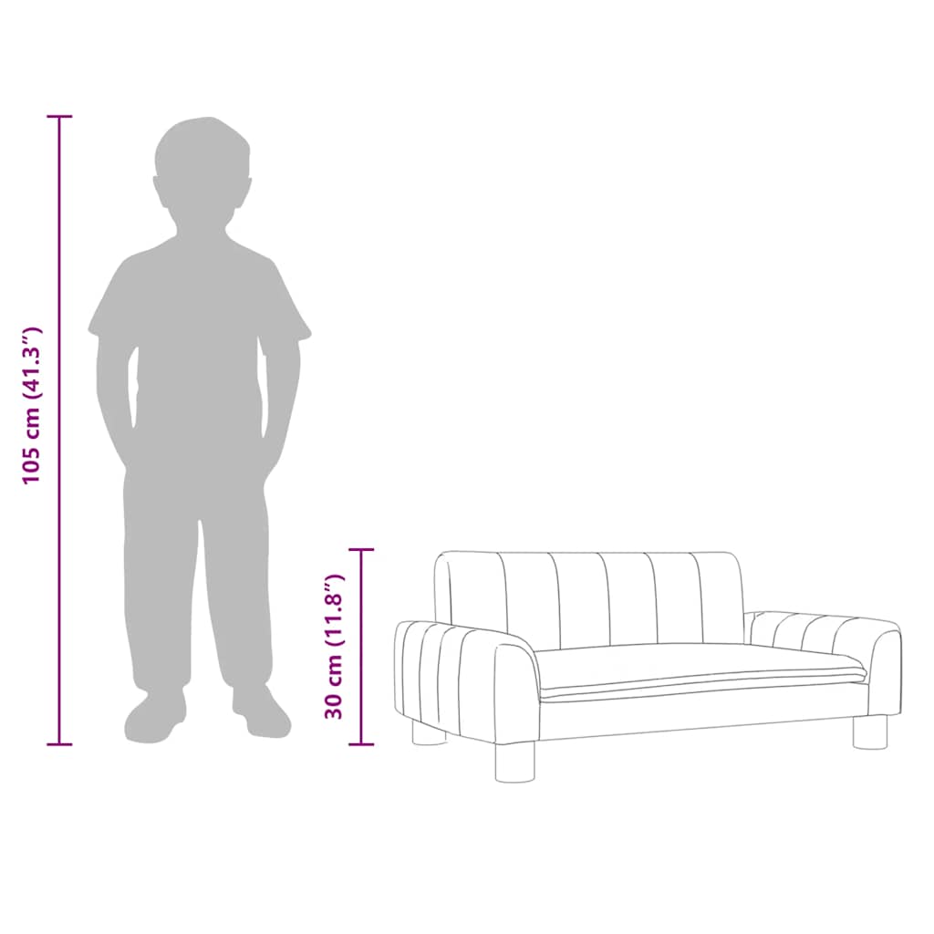 Kindersofa Kunstleder