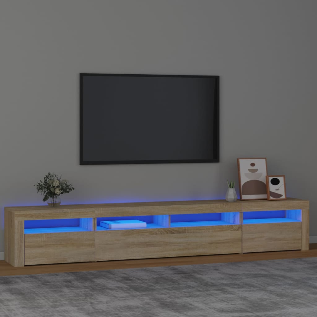 Tv-Schrank Mit Led-Leuchten 195X35X40 Cm