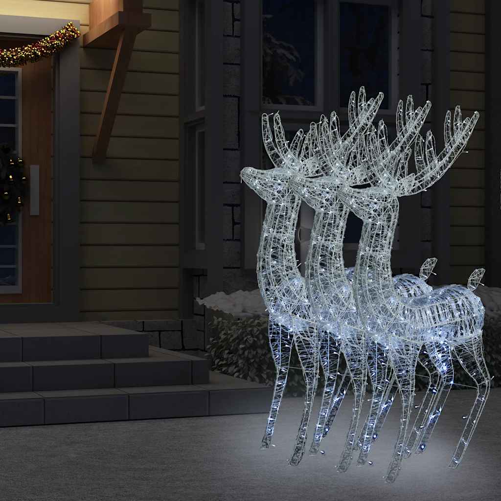 Weihnachtsdeko Rentier 90 Leds Acryl Kaltweiß