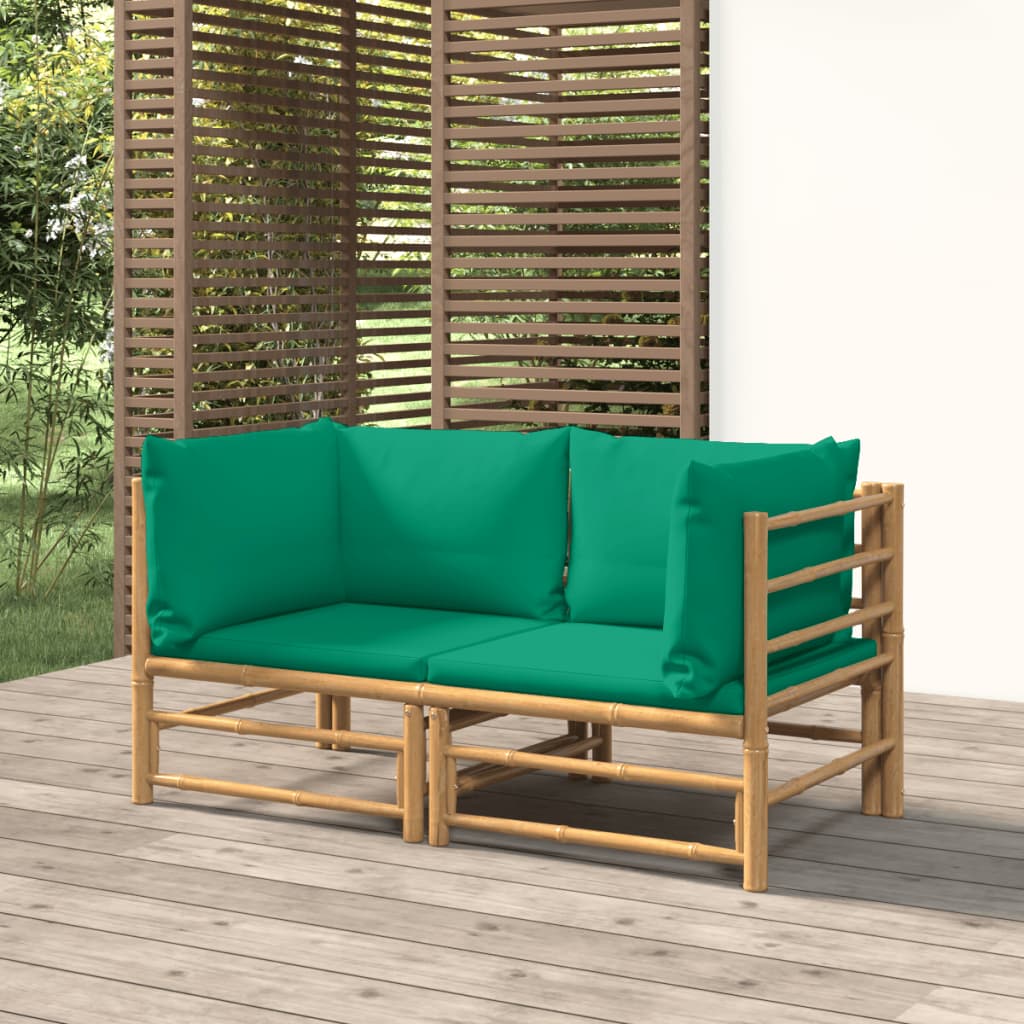8-Tlg. Garten-Lounge-Set Mit Kissen Bambus