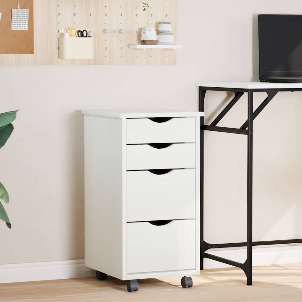 Rollschrank Mit Schubladen Moss Massivholz Kiefer