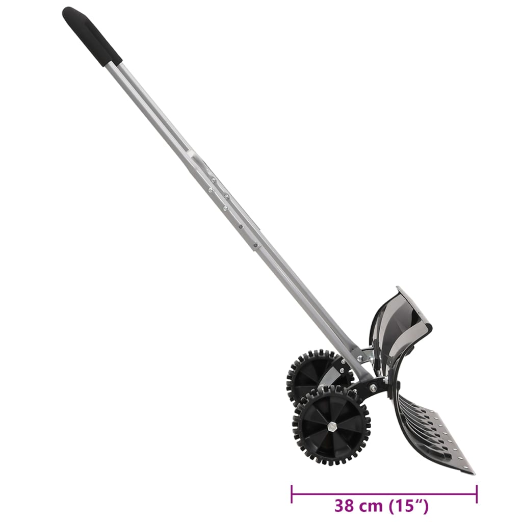 Schneeschaufel Mit Verlängerbarem Griff Schwarz Stahl
