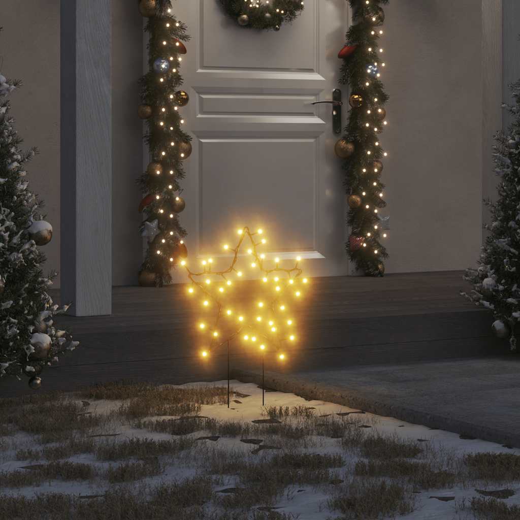 Weihnachtsbeleuchtung Stern-Silhouette 80 Leds Warmweiß
