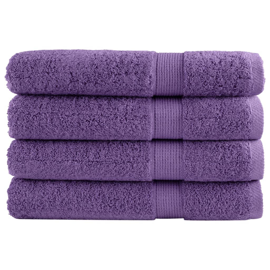 Premium Waschhandtücher Solund 4 Stück 600 G/M² Lila