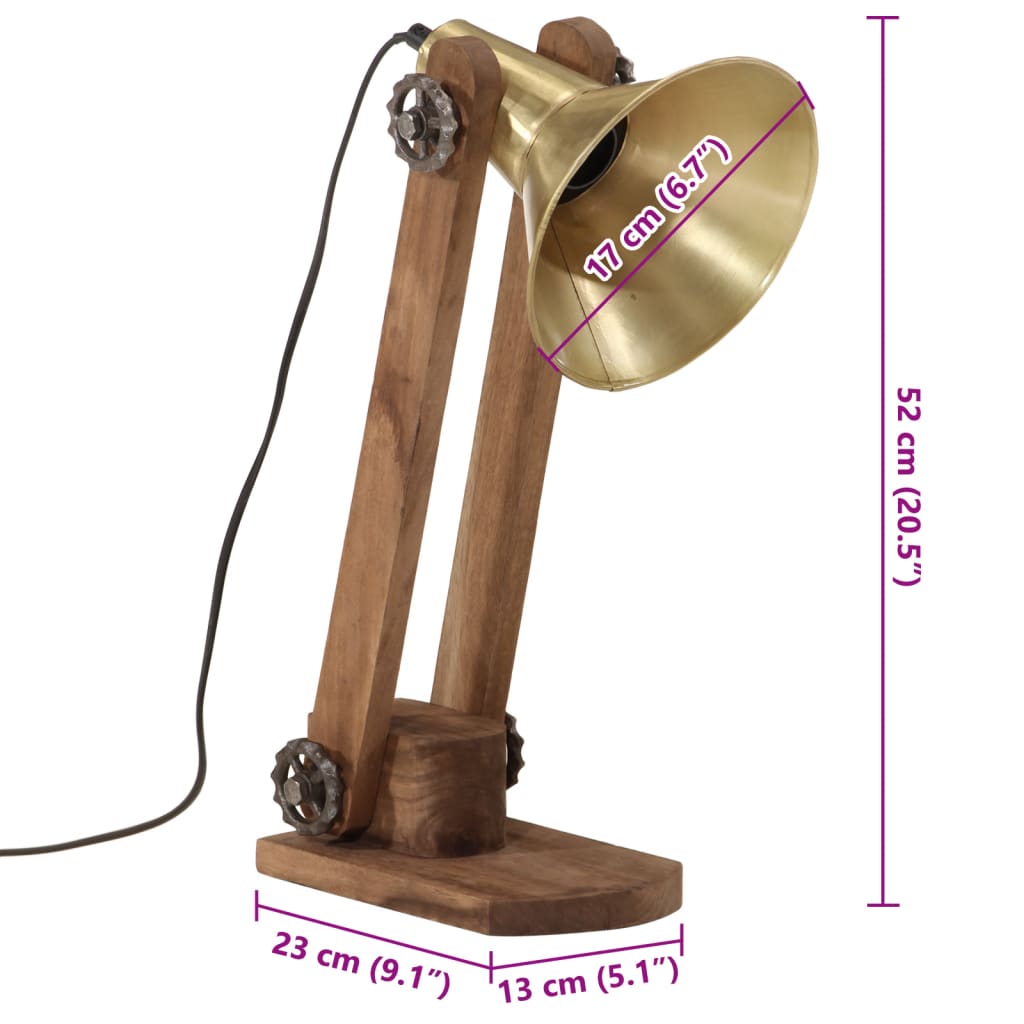 Schreibtischlampe 25 W Antik- 23X13X52 Cm E27