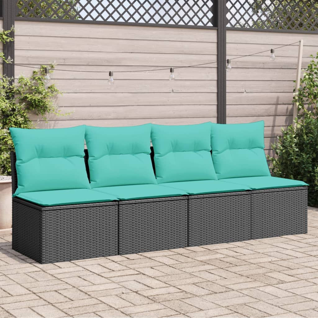 | Garten-Sofa | Mit Kissen 227 X 62 X 69 Cm Poly-Rattan