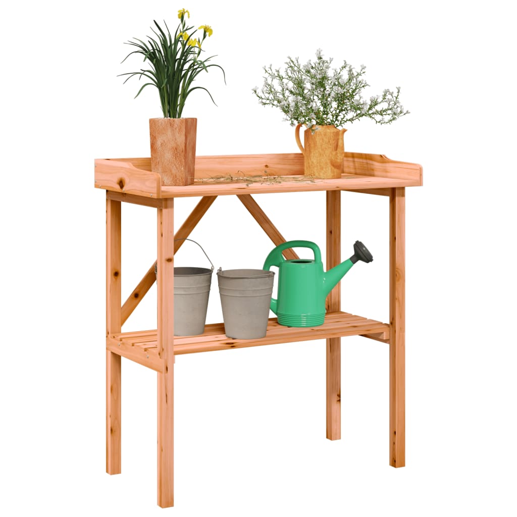 Pflanztisch Mit Ablage 78X38X82,5 Cm Massivholz Tanne