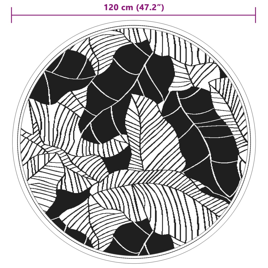 Outdoor-Teppich Arakil Grün Ø120 Cm Pp Blatt