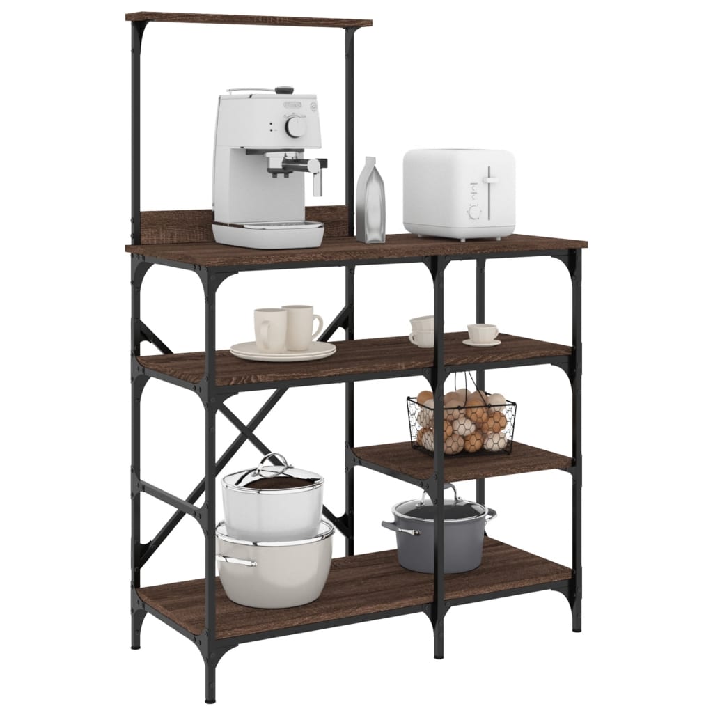 Bäckerregal Sonoma-Eiche 90X40X132 Cm Holzwerkstoff Und Metall
