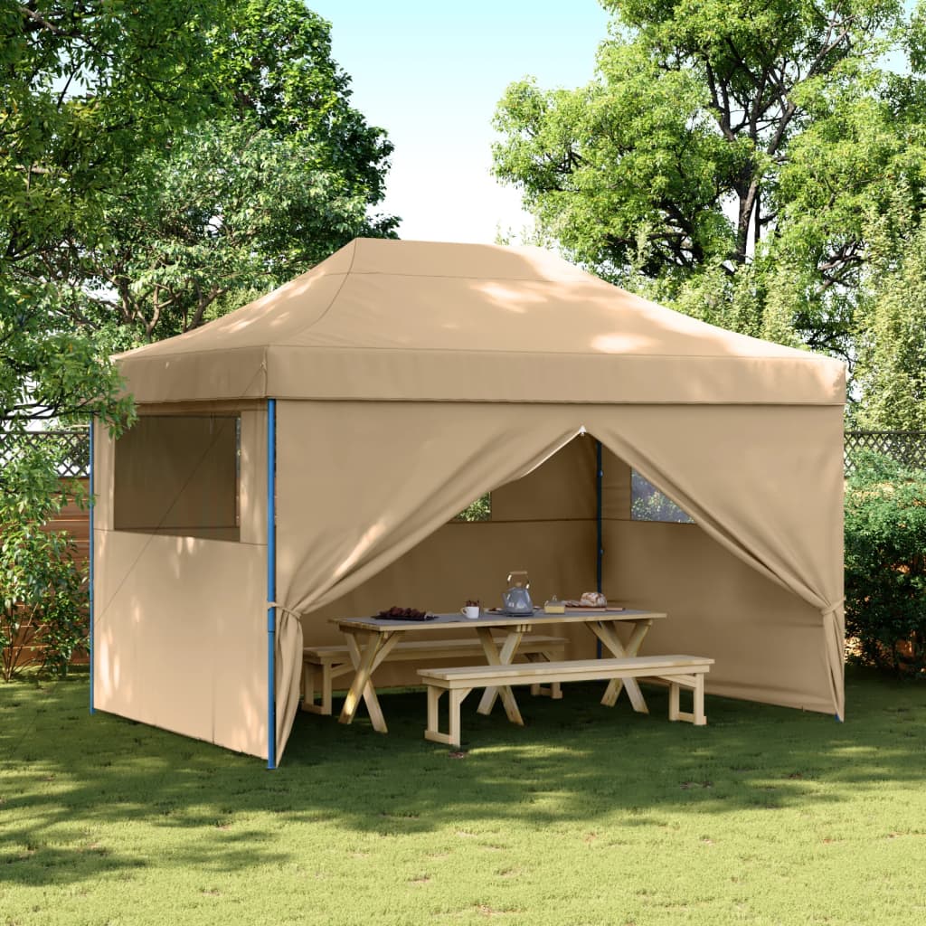 Partyzelt Faltbar Pop-Up 410X279X315 Cm Beige